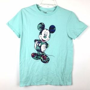 Disney Mickey Mouse Design Short Sleeve Shirt Top
